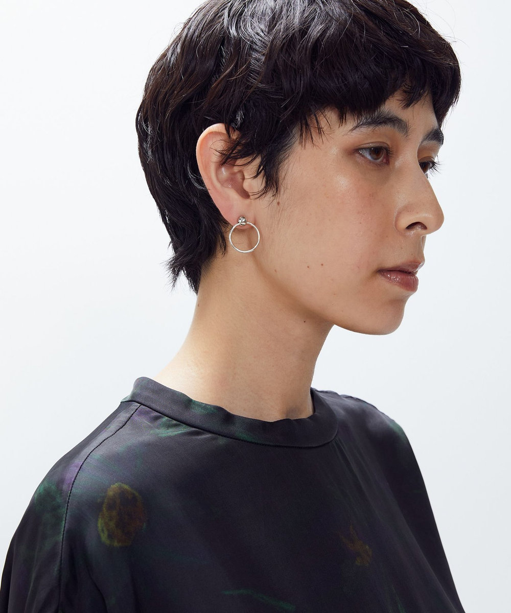 1er Arrondissement 【WEB限定】＜PHILIPPE AUDIBERT (フィリップオーディベール)＞"Asha"フープピアス シルバー