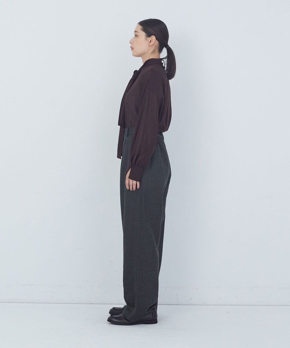 ADIEU TRISTESSE サスペンダー付きパンツ チェック