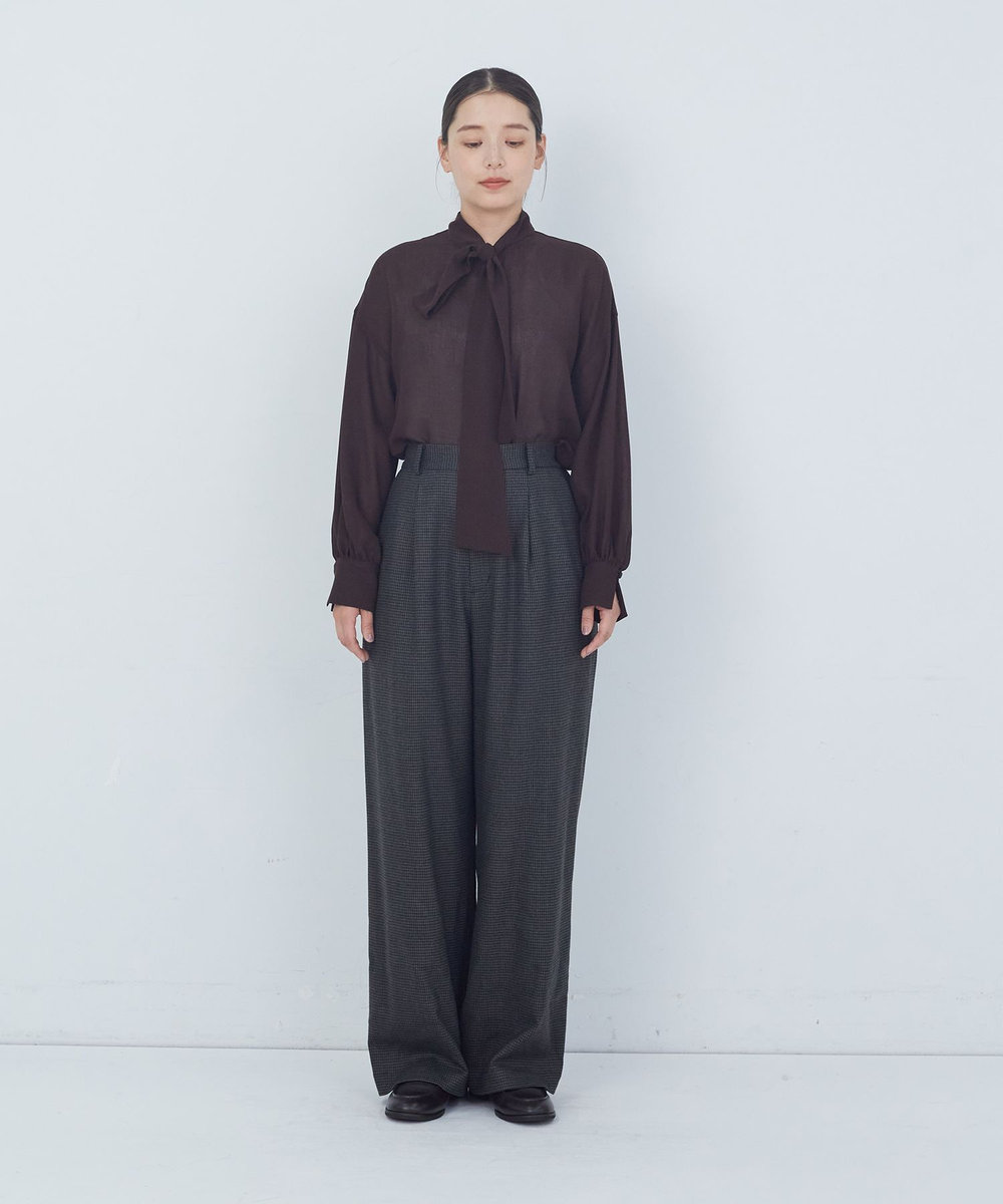 ADIEU TRISTESSE サスペンダー付きパンツ チェック