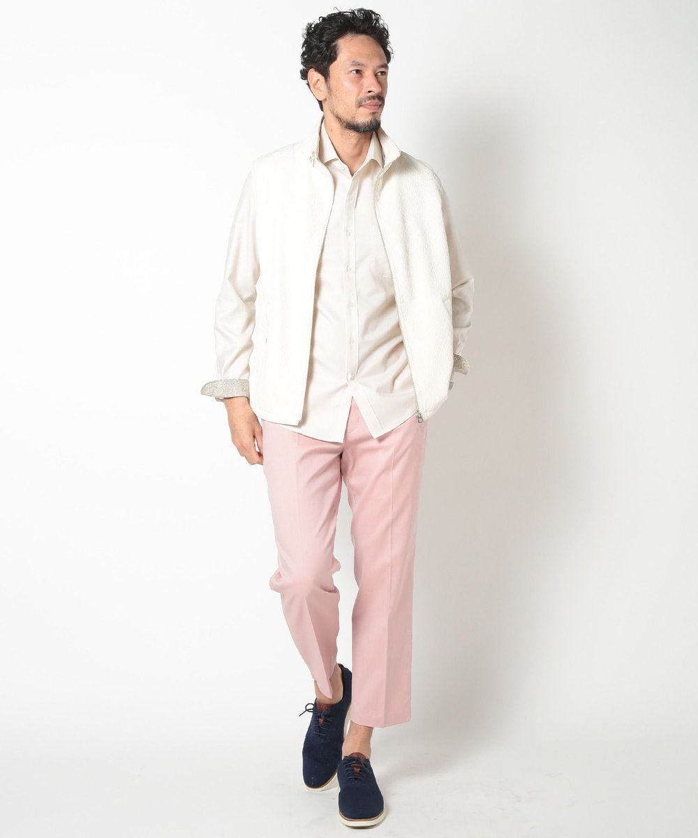 MEN'S BIGI フクレジャカードキルティングベスト ベージュ