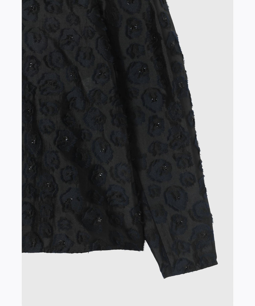DÉPAREILLÉ LAME FLOWER JACQUARD BLOUSE / ラメフラワージャガードブラウス ブラック