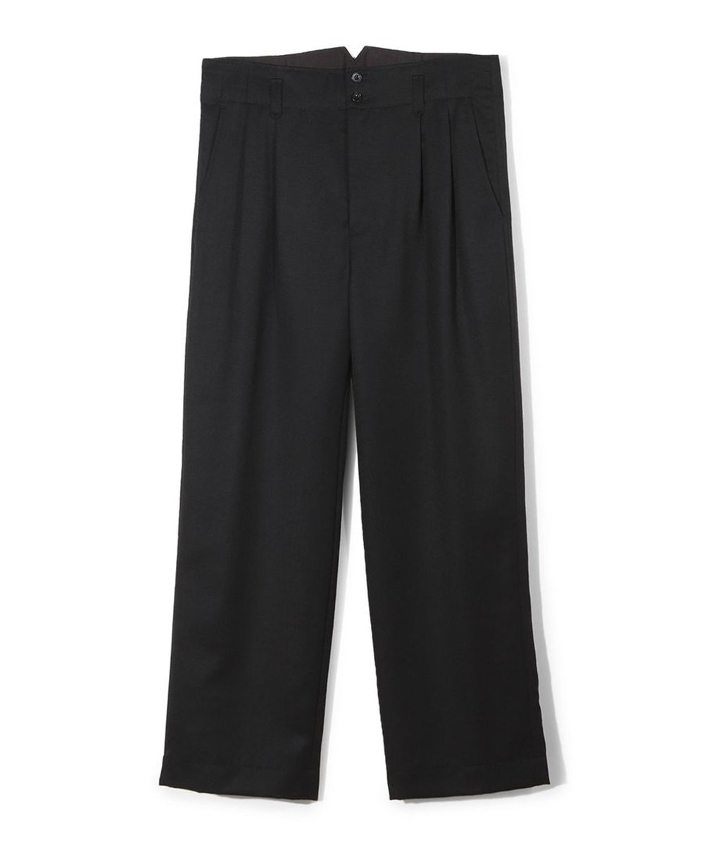 MEN'S BIGI 【50th Anniv . 中田 慎介】WOOL SERGE WIDE PANTS ブラック