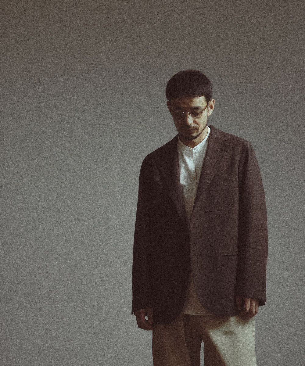 MEN'S BIGI 【BASED ON MEN'S BIGI HERITAGE】メランジ調 リラックス3Bジャケット ブラウン