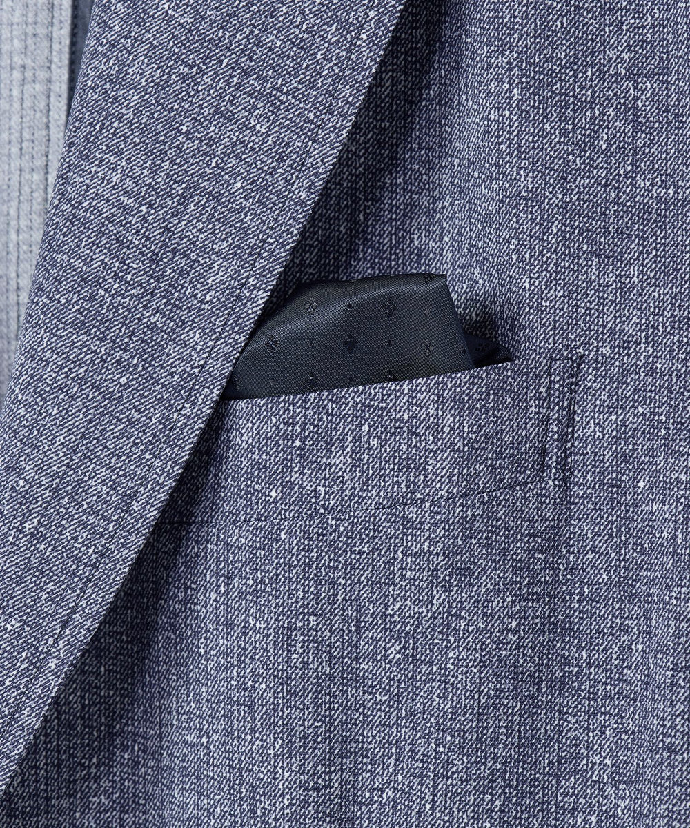 MEN'S BIGI 【ACTIVE TAILOR】Dot Air ヘリンボーン×千鳥格子/デニム柄 セットアップジャケット＜通気性/吸水速乾/ストレッチ＞ ブルー