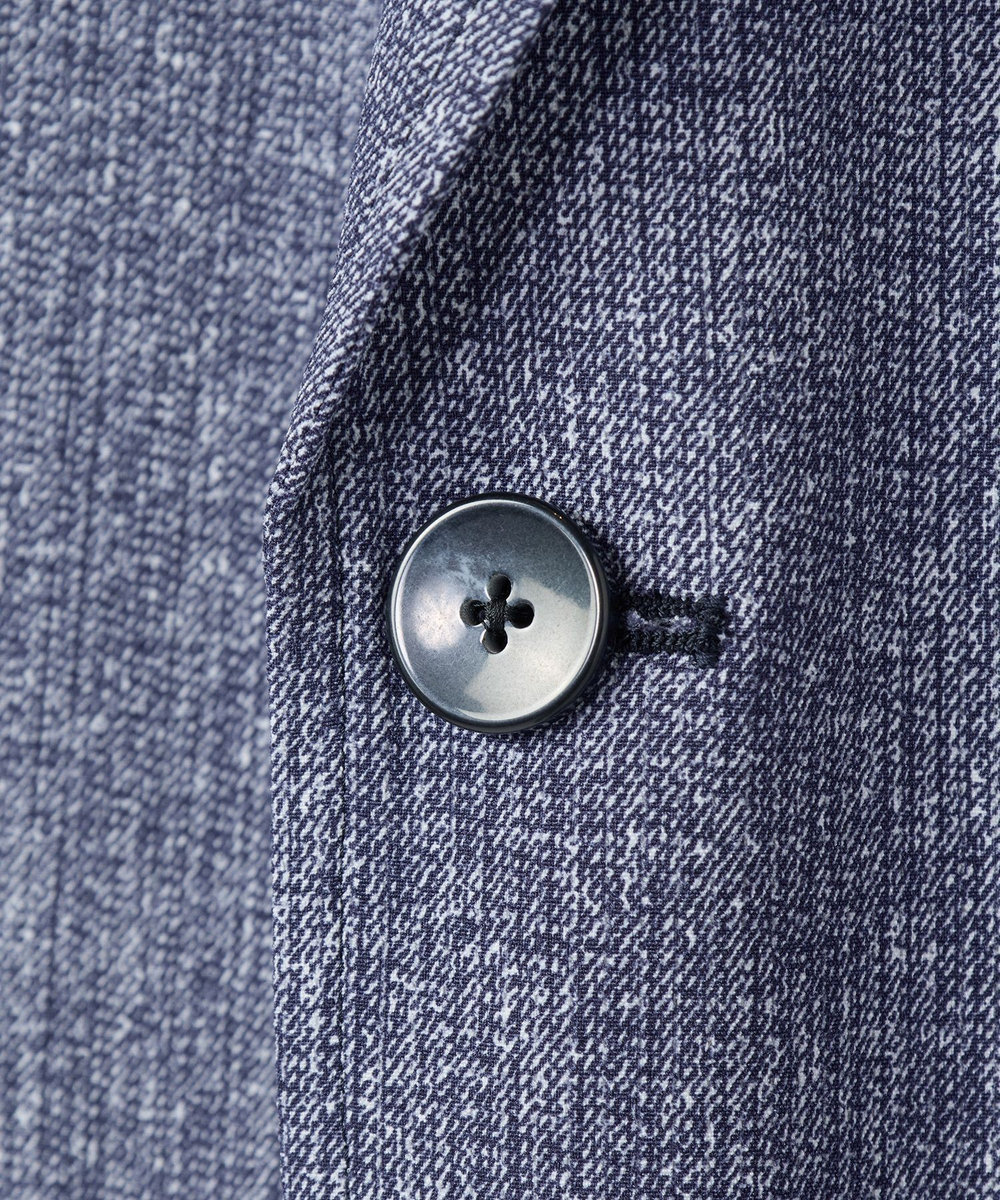 MEN'S BIGI 【ACTIVE TAILOR】Dot Air ヘリンボーン×千鳥格子/デニム柄 セットアップジャケット＜通気性/吸水速乾/ストレッチ＞ ブルー
