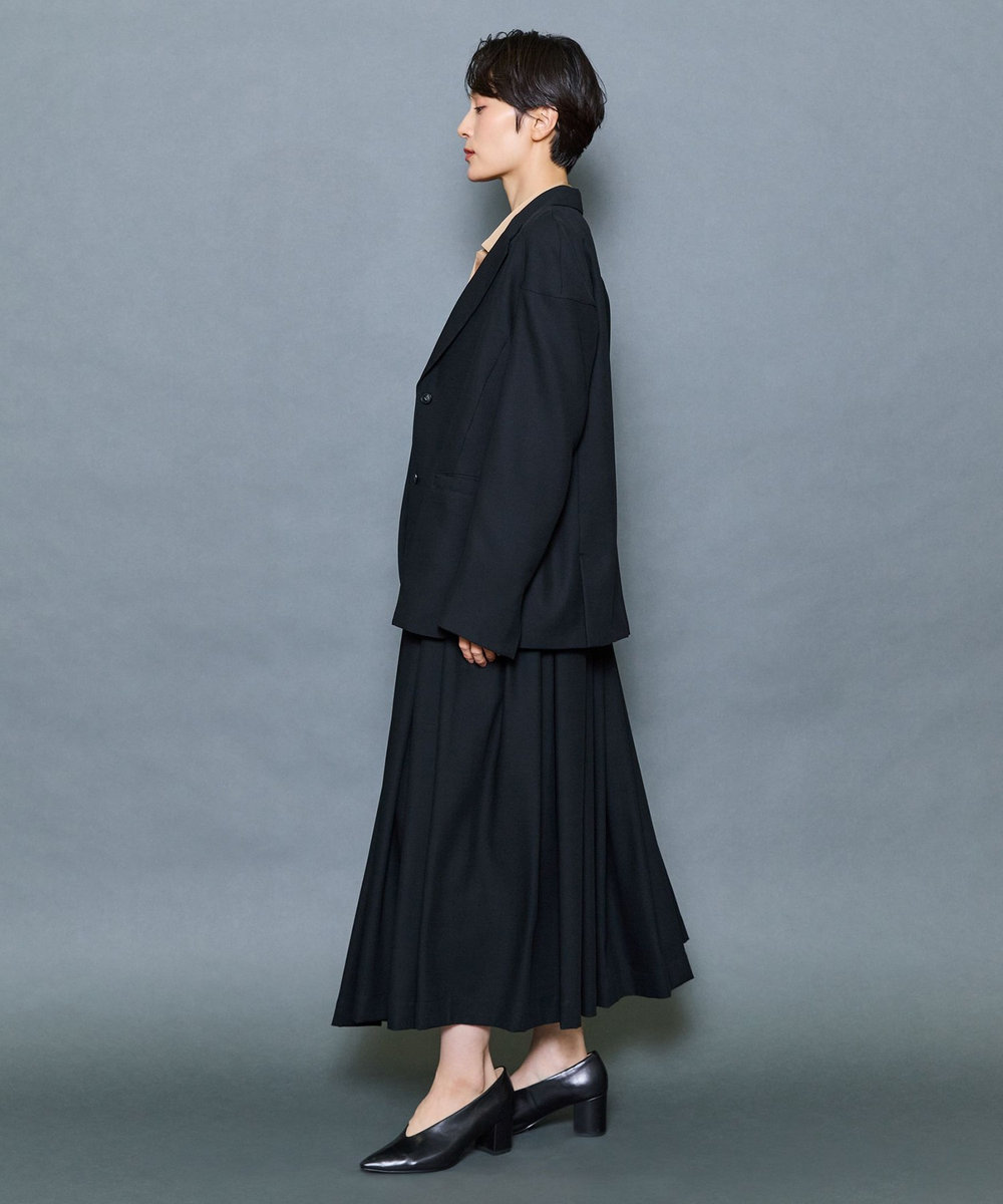 MOGA Collection MOGA Collection ファインウールランダムタックスカート ブラック