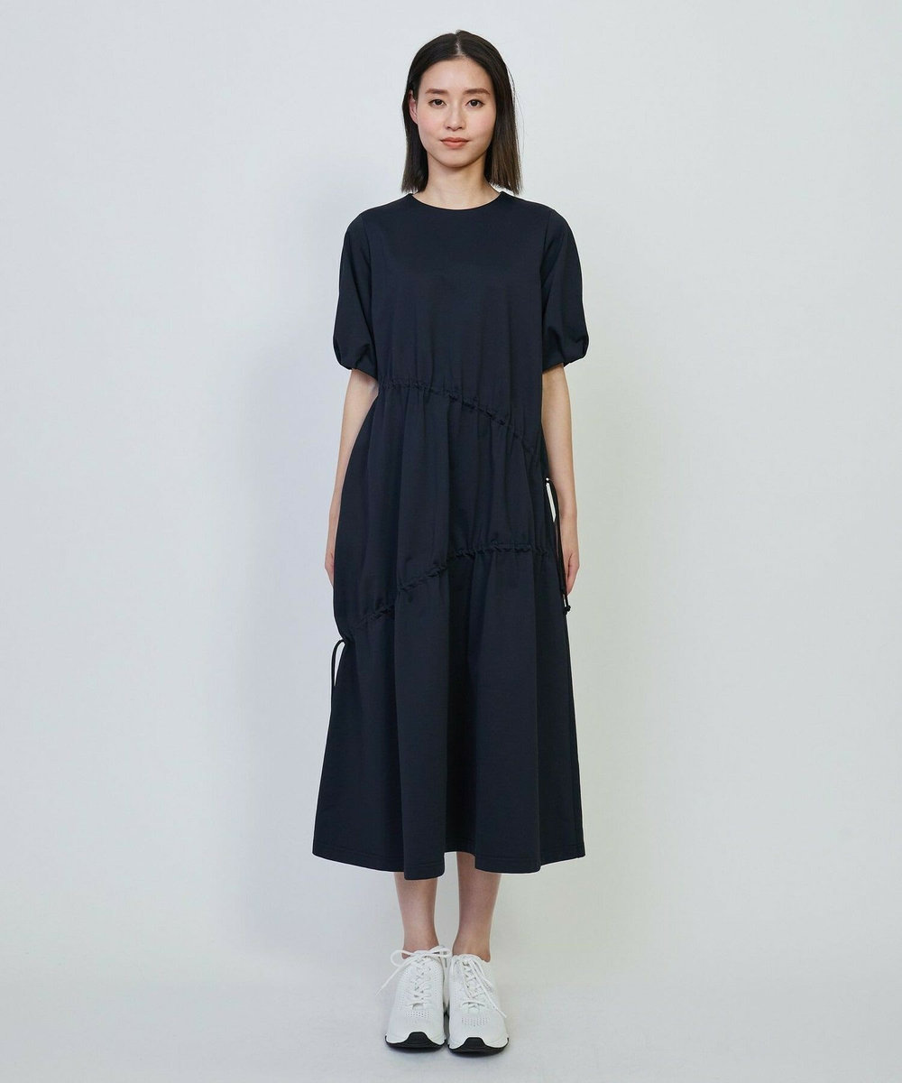 L'EQUIPE GREEN エコナイロンボリュームスリーブワンピース ネイビー