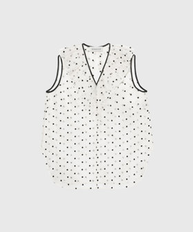DOT ORGANDY SLEEVELESS BLOUSE / ドットオーガンジースリーブレスブラウス