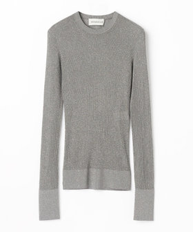 LAME RIB CREW NECK KNIT / ラメリブクルーネックニット