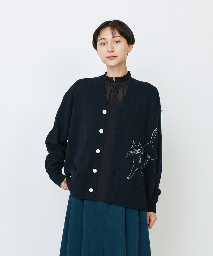 【EC限定・アーティストコラボ】LOISIR×TORANEKOBONBONインターシャニットカーディガン