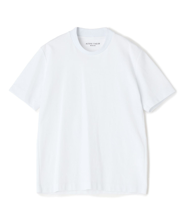 【ACTIVE TAILOR/アクティブテイラー】シルケットスムースクルーネックTシャツ＜接触冷感 / UVカット＞
