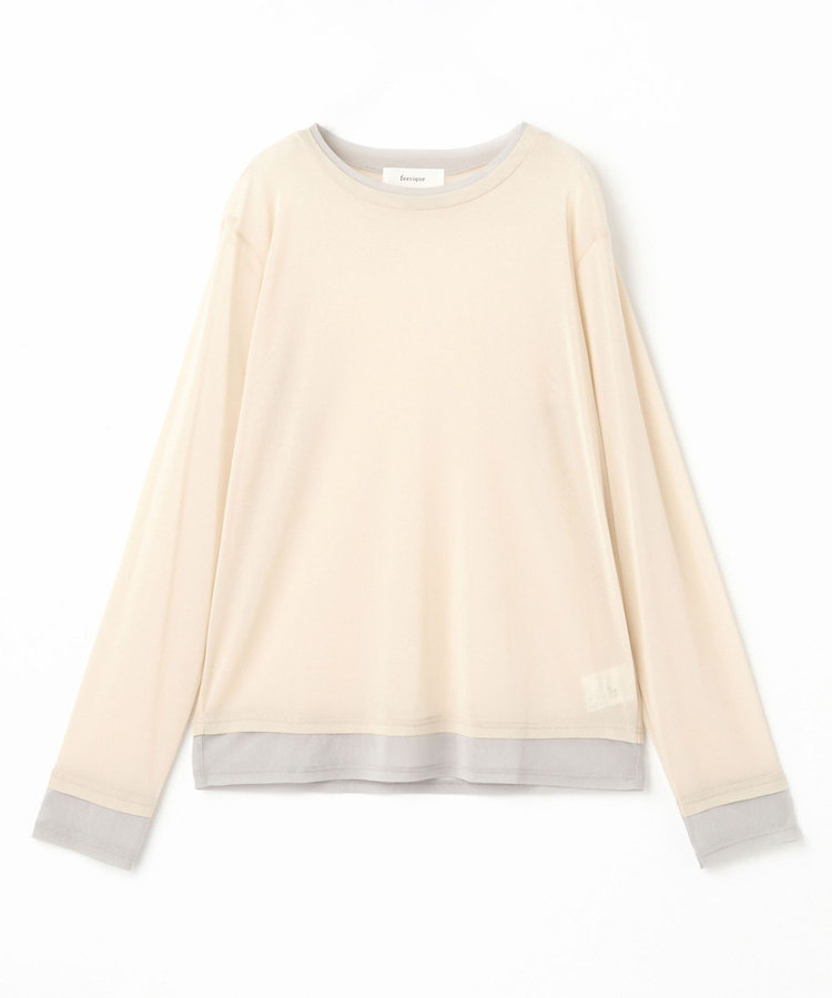 【大きいサイズ】 feerique チュールメッシュ配色インナー