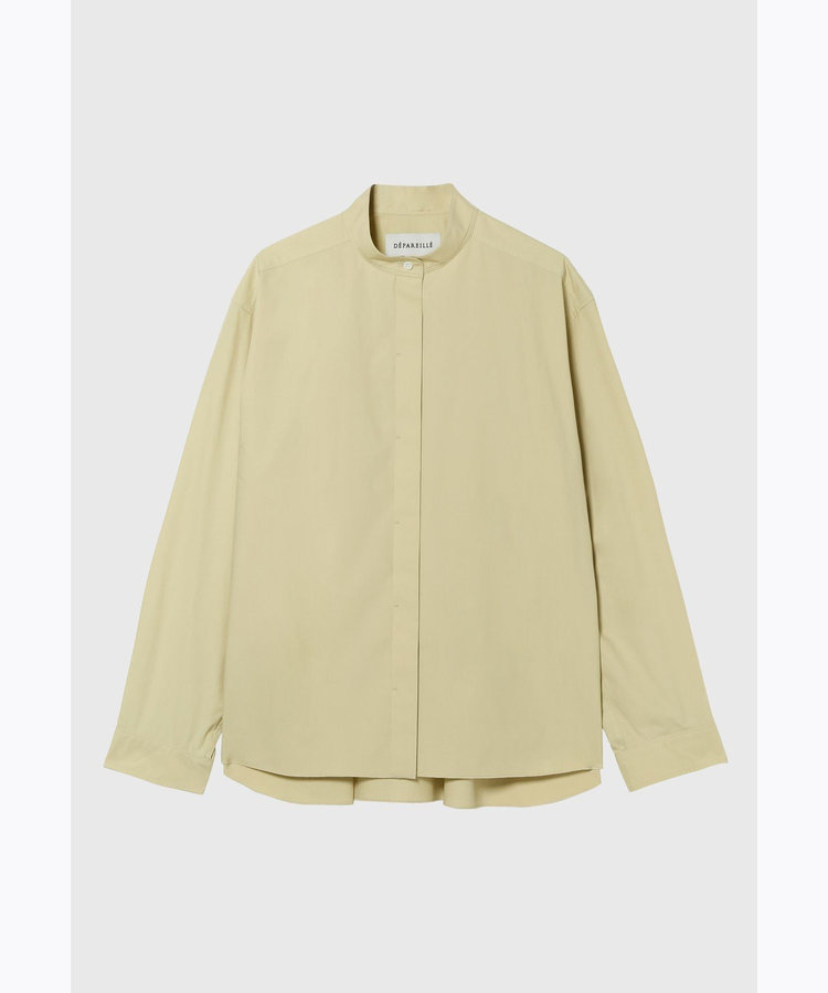 COTTON SILK NO COLLAR BLOUSE / コットンシルクノーカラーブラウス