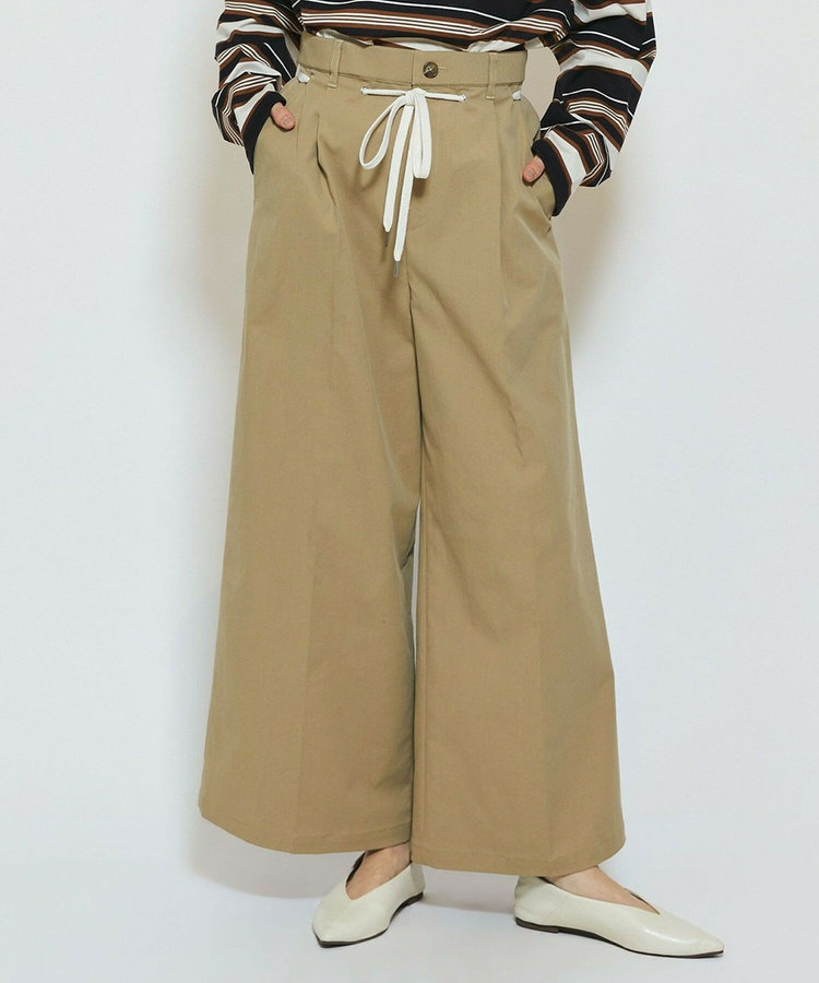 feerique ポリエステルツイルワイドチノパンツ［セットアップ可能］