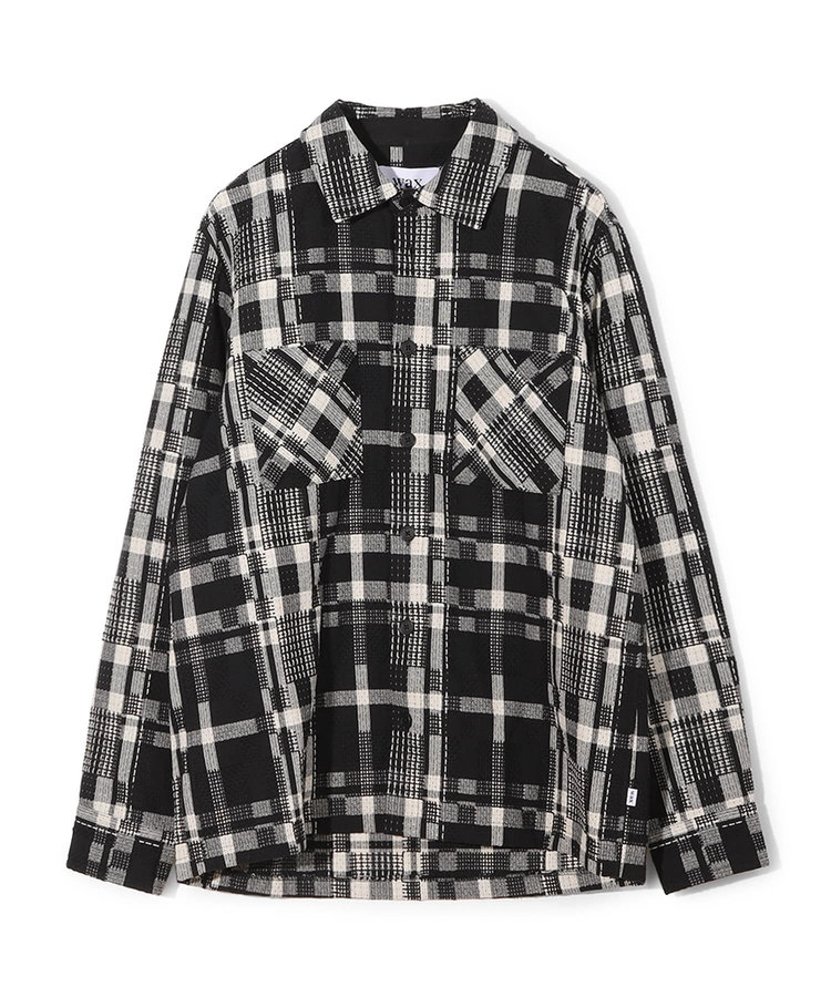 【Wax London/ワックスロンドン】Whiting バスケット織チェック柄シャツジャケット