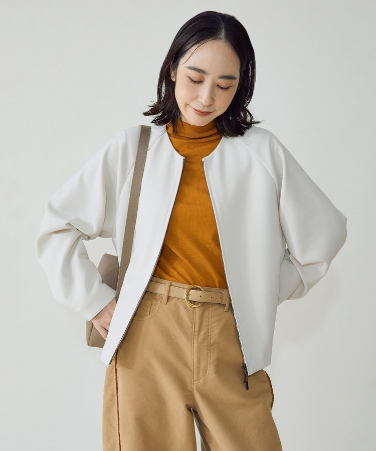 《スタイリスト若狭惠美さんコラボ》コンパクトダブルクロスジャケット