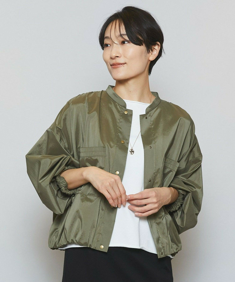 ストレッチタフタギャザーブルゾン