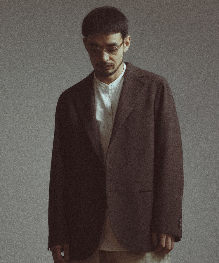 【BASED ON MEN'S BIGI HERITAGE】メランジ調 リラックス3Bジャケット