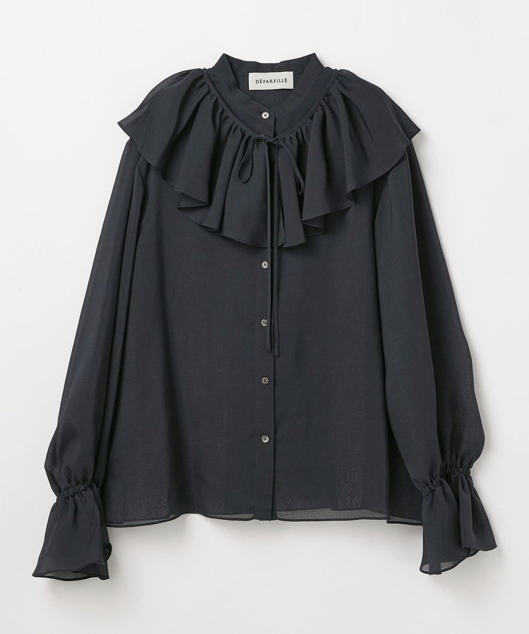 ORGANDY RUFFLE BLOUSE / オーガンジーラッフルブラウス