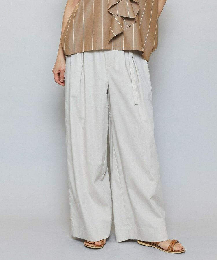 ドライリネンストレッチワイドパンツ