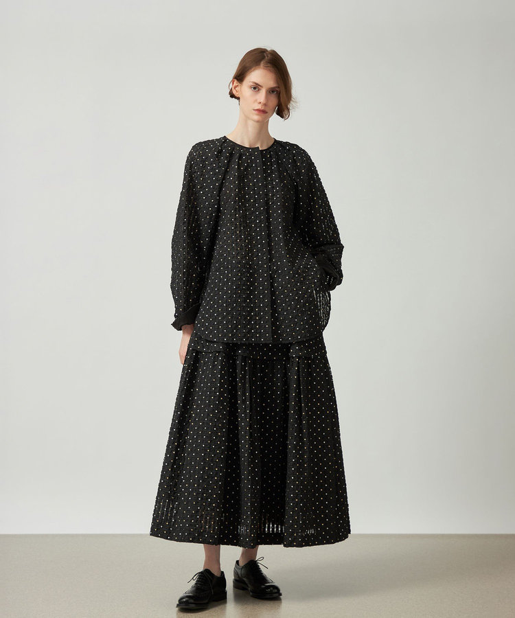 LAME DOT JACQUARD BLOUSE /ラメドットジャガードブラウス