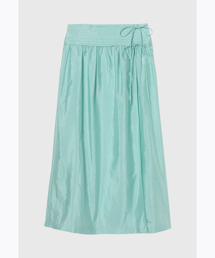 WASHER TAFFETA TUCK SKIRT / ワッシャータフタタックスカート