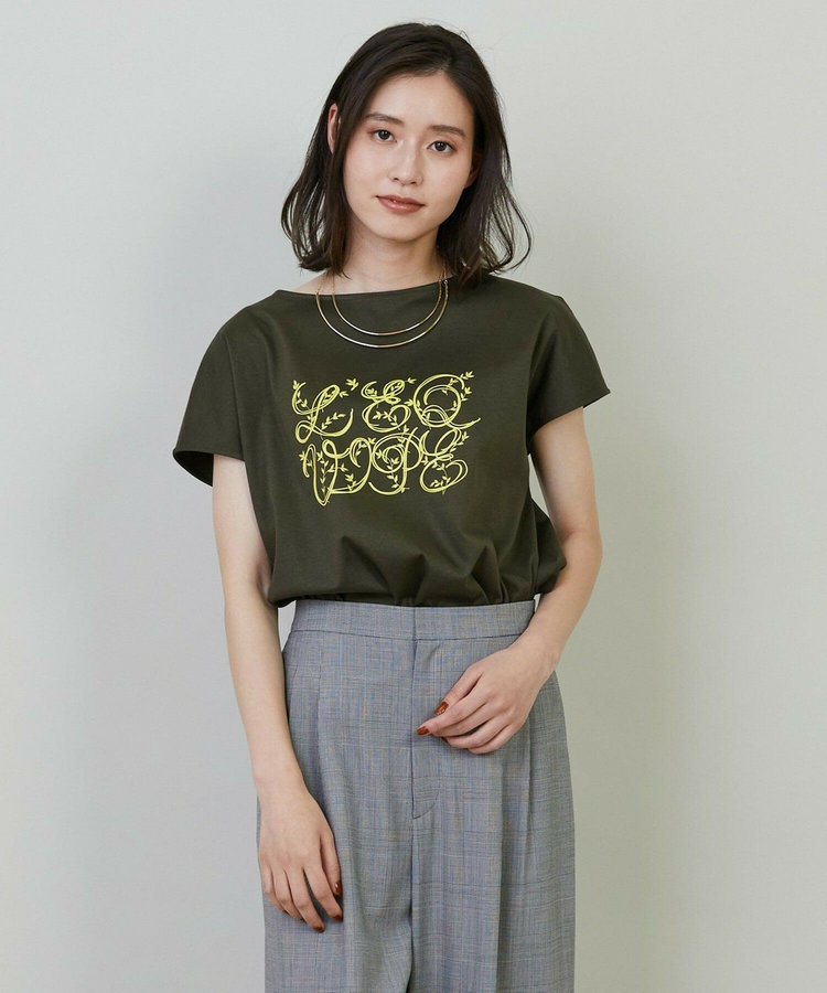 コットンスムースロゴTシャツ