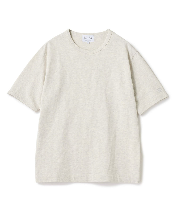 スラブ天竺袖刺繍Tシャツ
