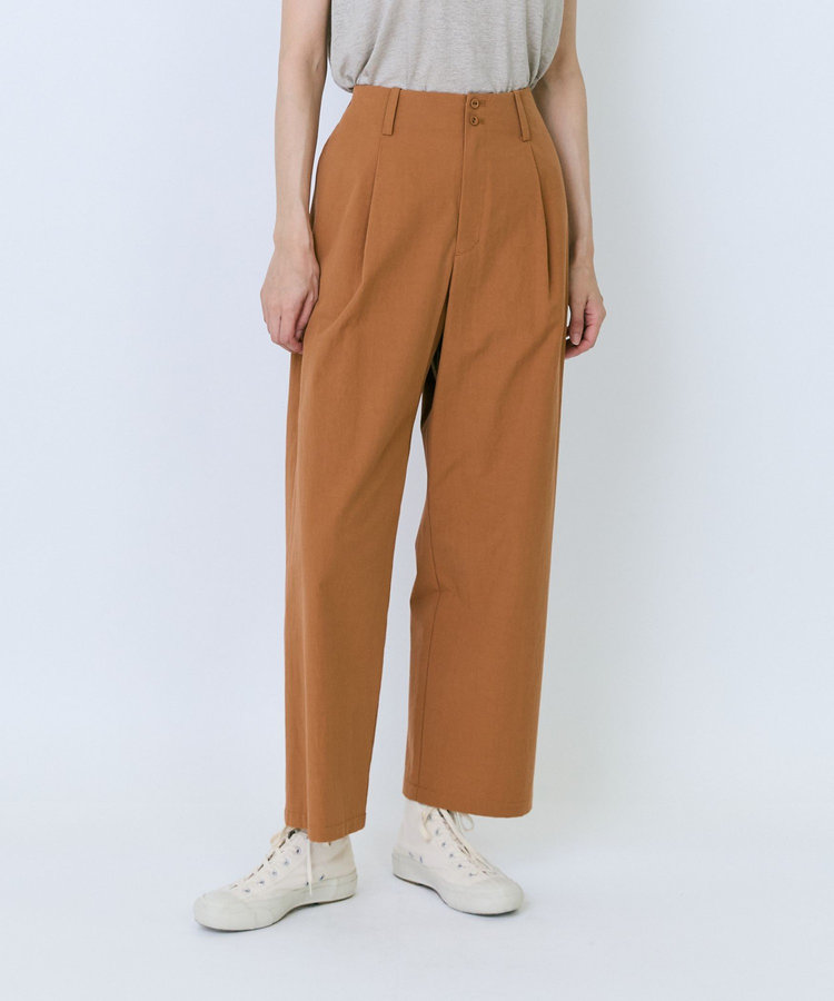 コットンツイルテーパードパンツ