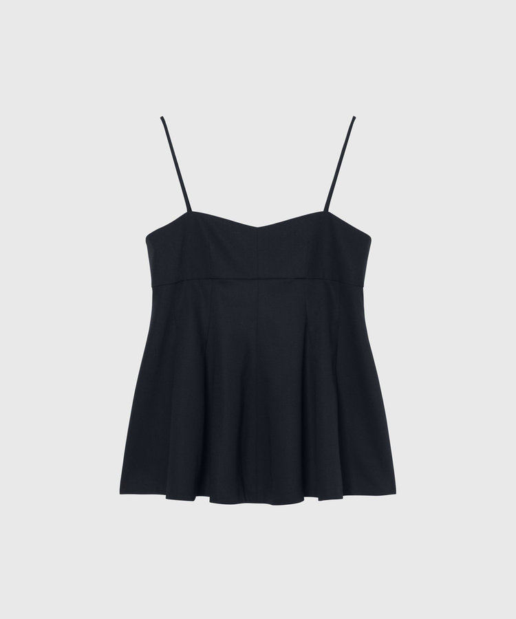 WOOL NYLON GABARDINE BUSTIER / ウールナイロンギャバジンビスチェ