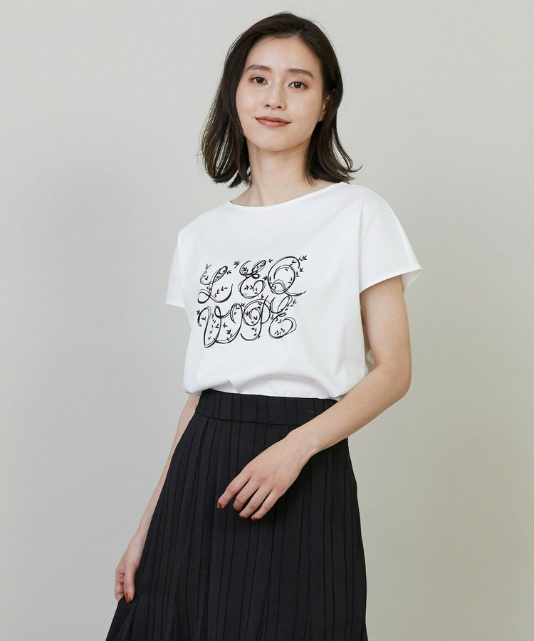 コットンスムースロゴTシャツ