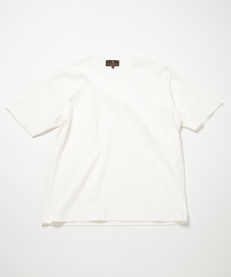 60/2マーセライズジャージVネックTEE