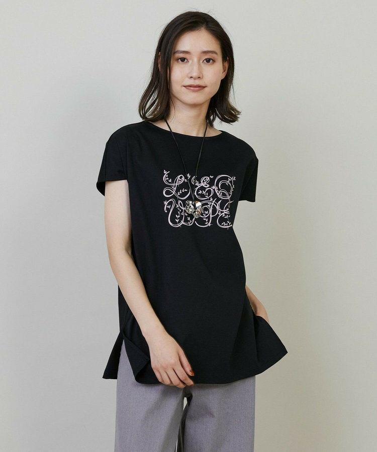 コットンスムースロゴTシャツ