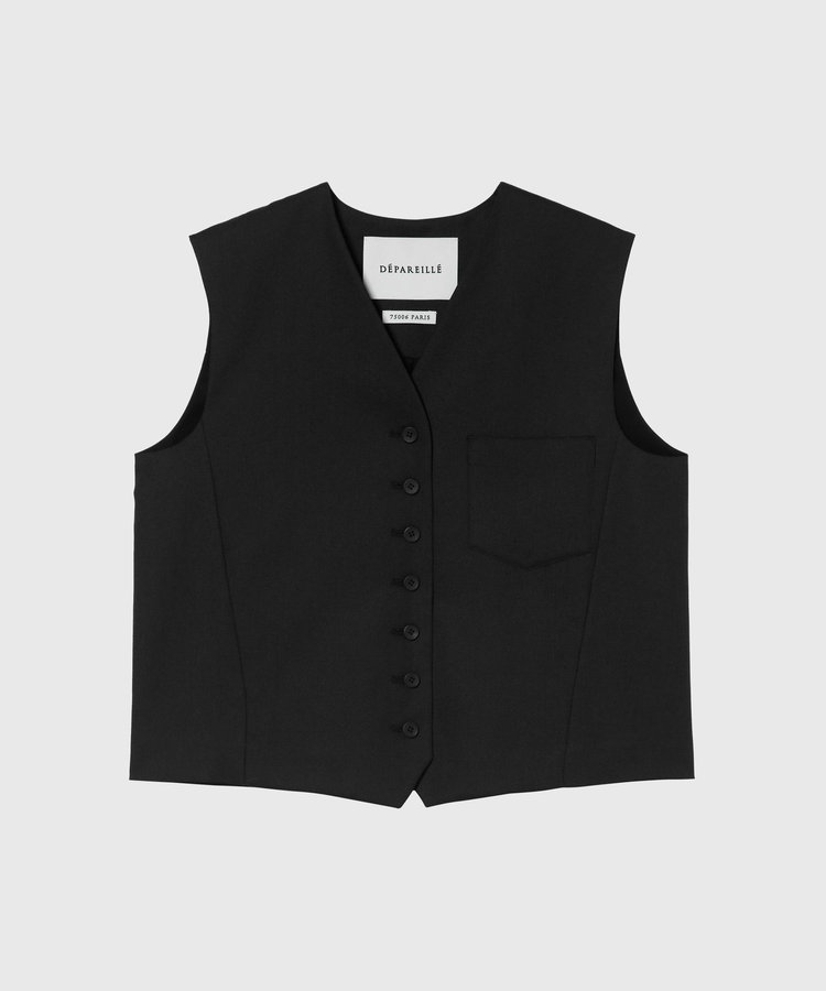 RAMIE POLY TWILL GILET / ラミーポリツイルジレ