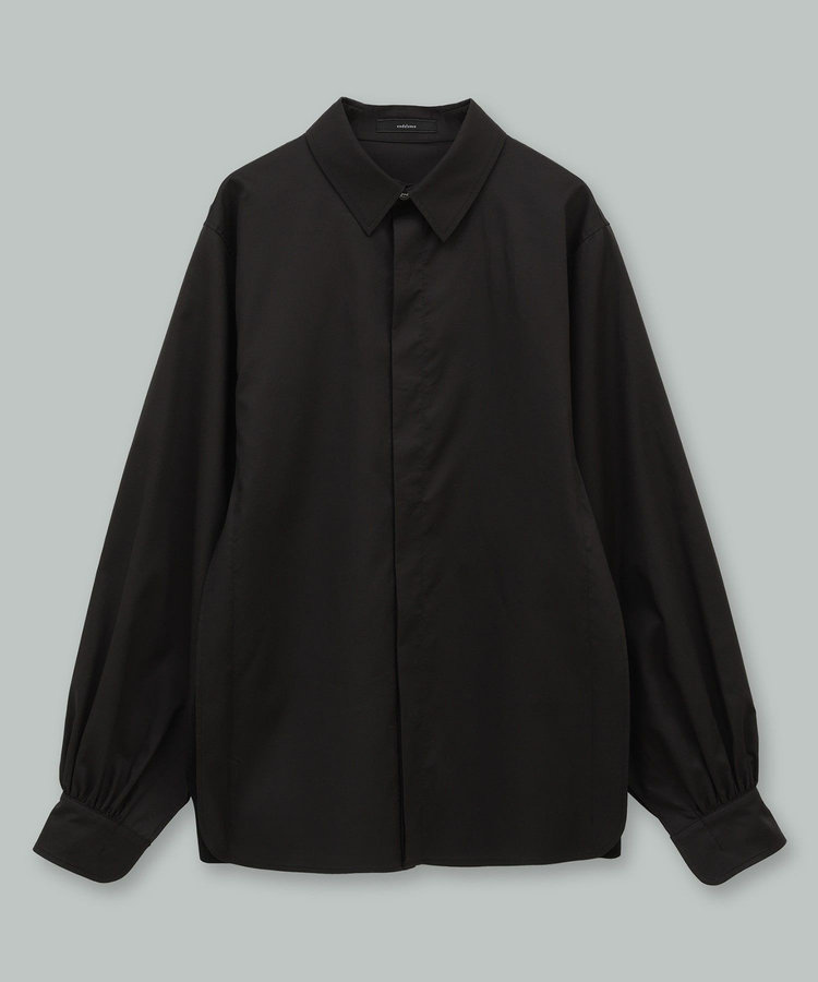 コットンWクロスニットドッキングシャツ