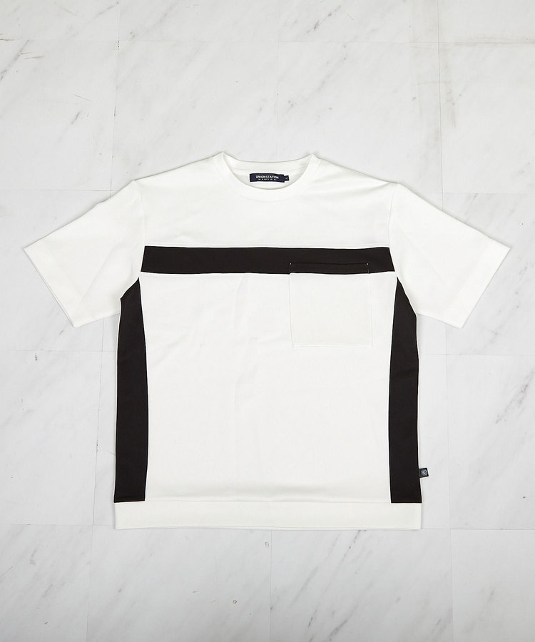 【接触冷感】キシリトールパネル切り替えポンチTシャツ