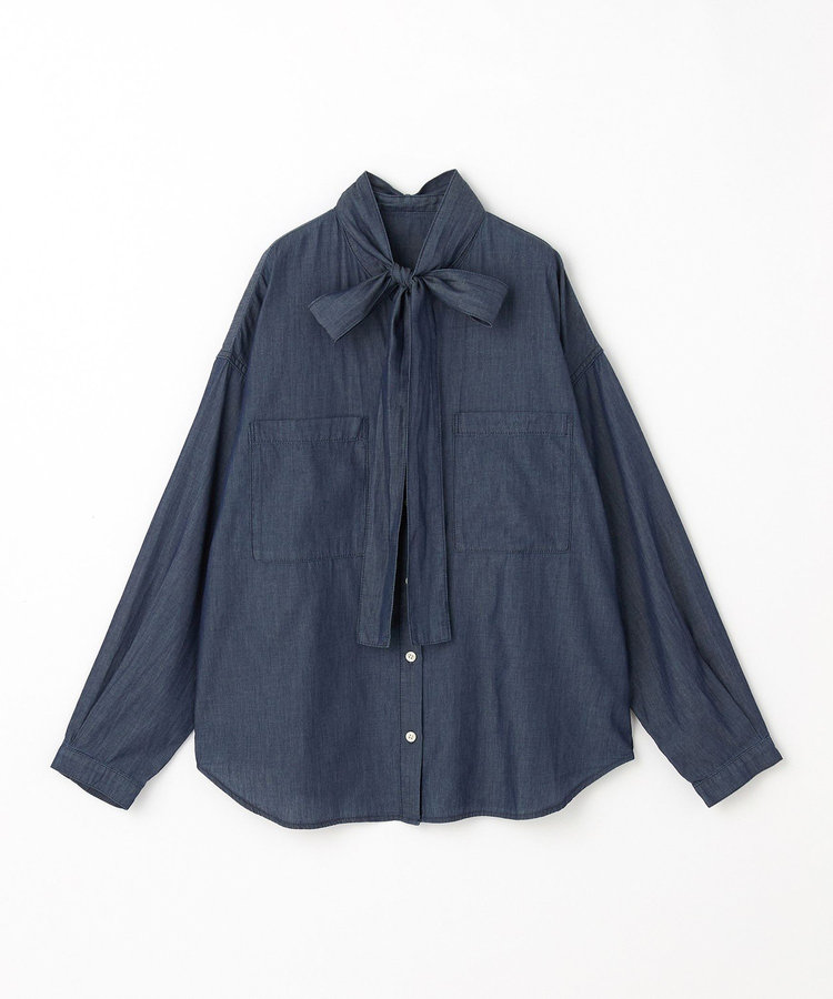 feerique 3OZデニムボウタイブラウス