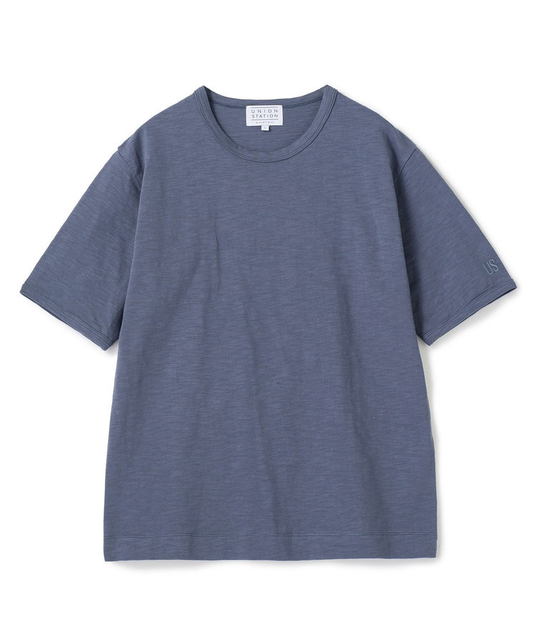 スラブ天竺袖刺繍Tシャツ