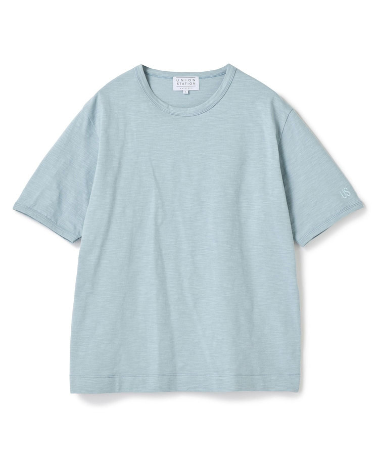 スラブ天竺袖刺繍Tシャツ