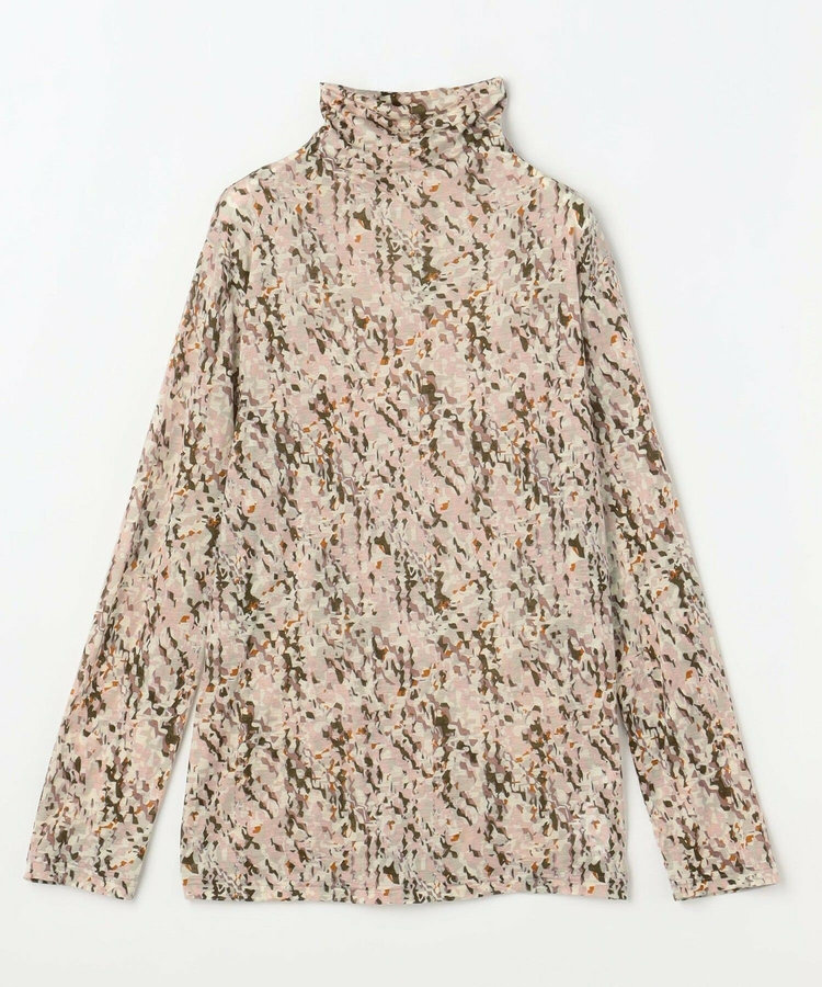 【大きいサイズ】テンセルカシミヤジャージハイネックカットソー