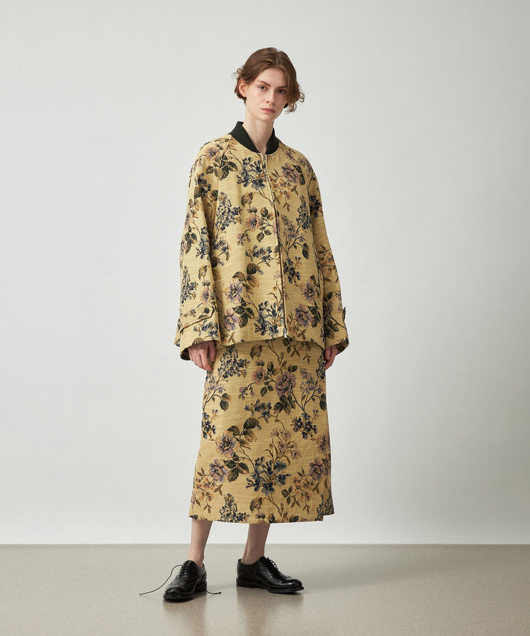 FLOWER JACQUARD BLOUSON / フラワージャガードブルゾン