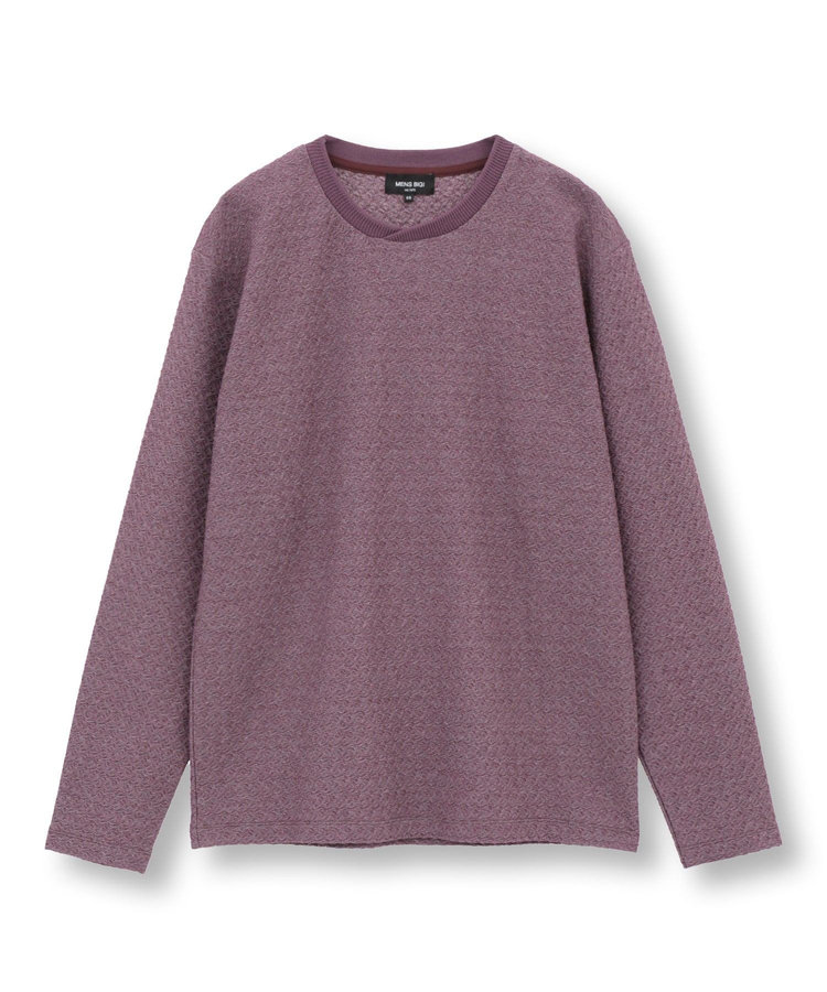 シャーリングジャカードロングスリーブTシャツ