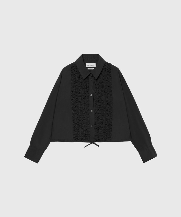 COTTON TYPEWRITER FRILL SHIRT / コットンタイプライターフリルシャツ