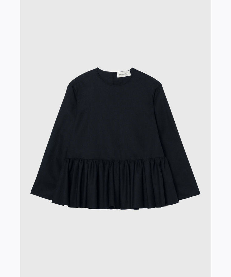 COTTON TYPEWRITER PEPLUM BLOUSE / コットンタイプライターペプラムブラウス