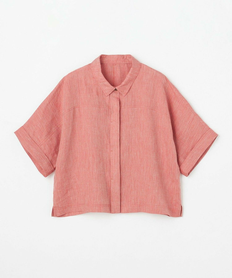 ［eclat 2026年5月号掲載商品］【大きいサイズ】ヘンプ麻シャツ
