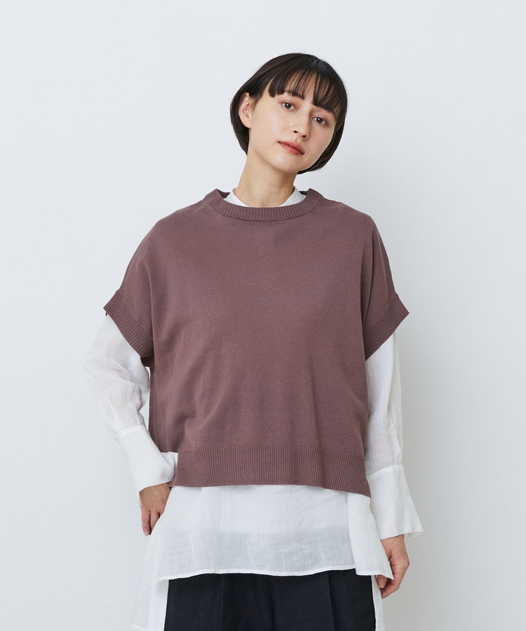 和紙コットン天竺プルオーバー