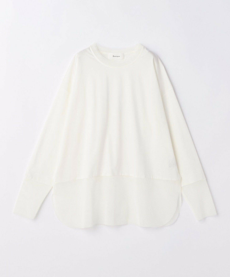 【大きいサイズ】feerique 　メッシュドッキングプルオーバー
