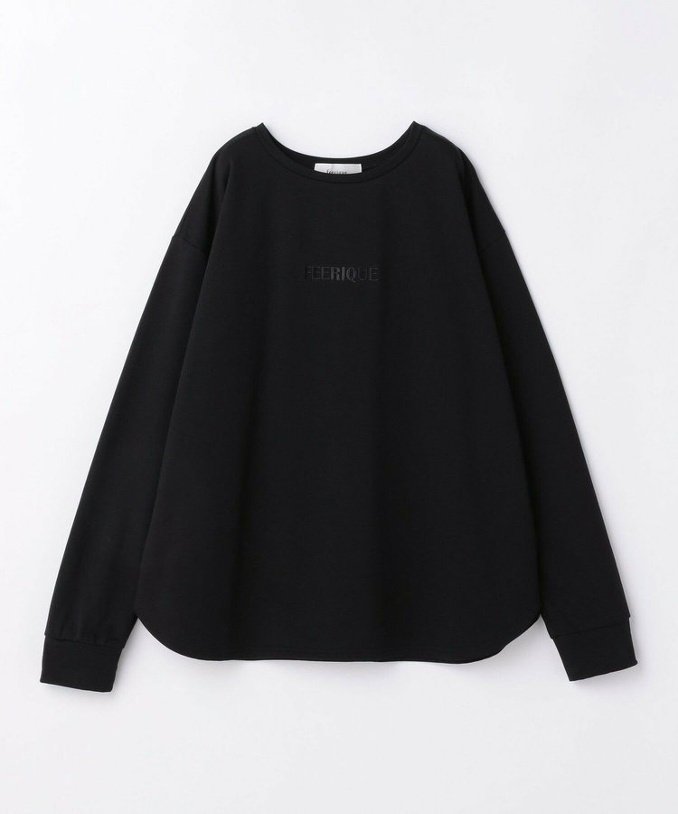 【大きいサイズ】feerique 　ロゴプリントプルオーバー