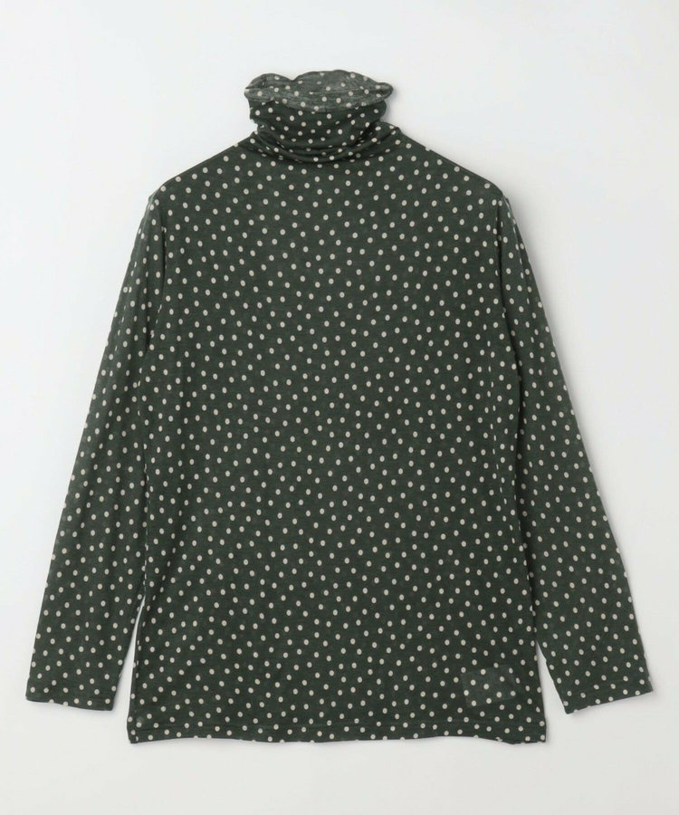 【大きいサイズ】テンセルカシミヤジャージドットプリントカットソー