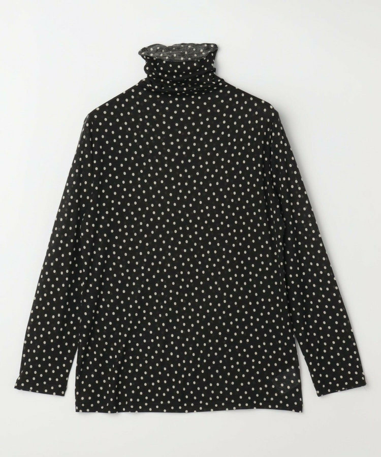 【大きいサイズ】テンセルカシミヤジャージドットプリントカットソー